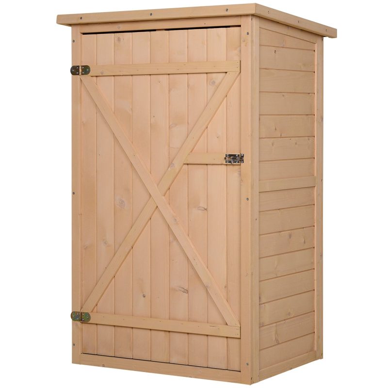 Outsunny Garden Shed Outdoor Tool Storage With 2 Shelve